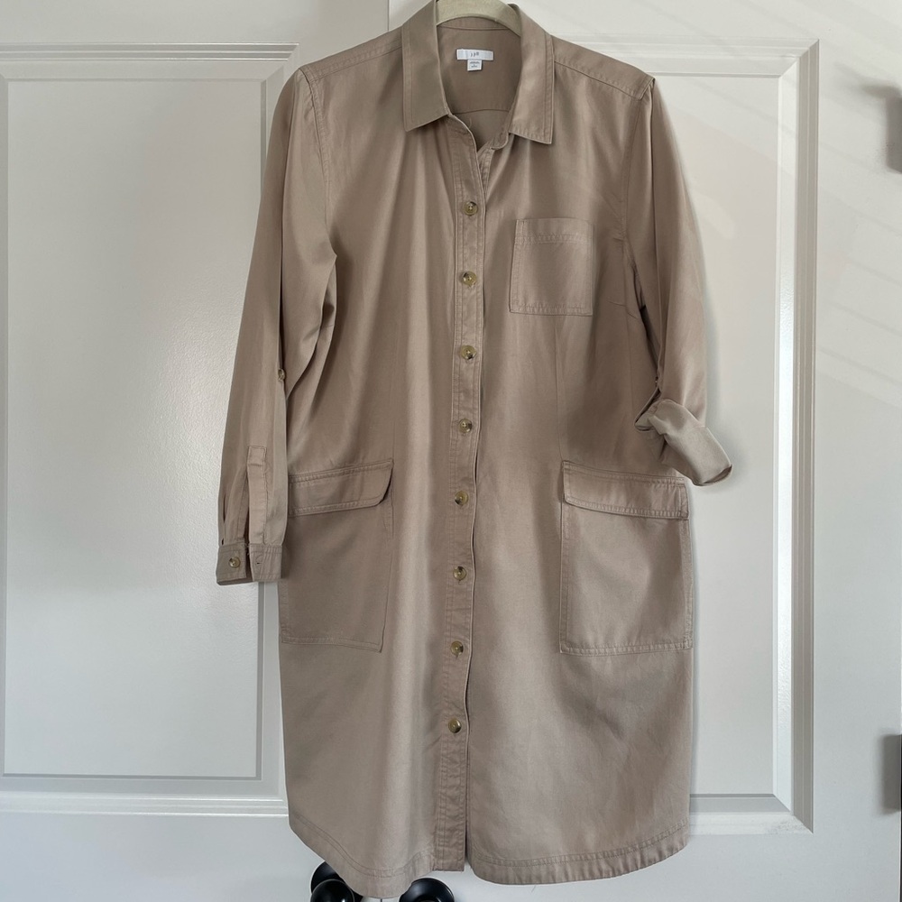 J. Jill Khaki Shirt Dress